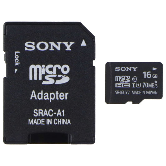 Sony 16GB microSDHC Class 10 - 70MB/s Memory Card with Adapter Digital Camera - Memory Cards Sony - Simple Cell Bulk Wholesale Pricing - USA Seller