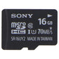 Sony 16GB microSDHC Class 10 - 70MB/s Memory Card with Adapter Digital Camera - Memory Cards Sony - Simple Cell Bulk Wholesale Pricing - USA Seller