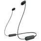 Sony WI-C100 Wireless In-Ear Headphones with Built-in Microphone - Black Portable Audio - Headphones Sony - Simple Cell Bulk Wholesale Pricing - USA Seller