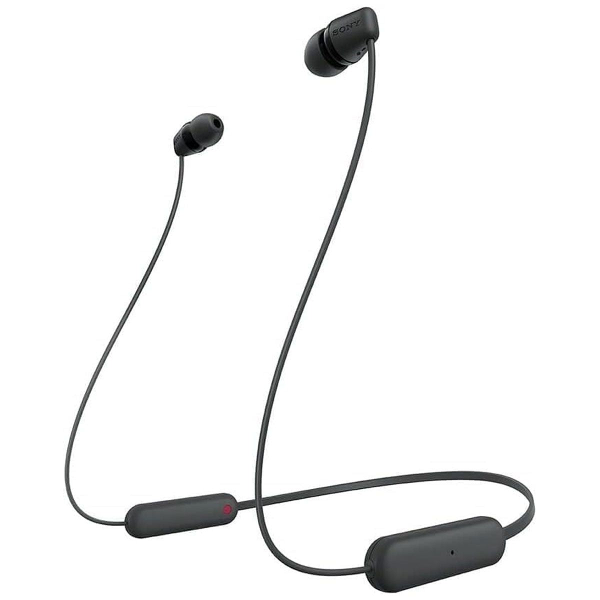 Sony WI-C100 Wireless In-Ear Headphones with Built-in Microphone - Black Portable Audio - Headphones Sony - Simple Cell Bulk Wholesale Pricing - USA Seller
