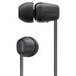Sony WI-C100 Wireless In-Ear Headphones with Built-in Microphone - Black Portable Audio - Headphones Sony - Simple Cell Bulk Wholesale Pricing - USA Seller
