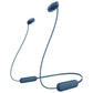 Sony WI-C100 Wireless in-Ear Bluetooth Headphones with Built-in Mic - Blue Portable Audio - Headphones Sony - Simple Cell Bulk Wholesale Pricing - USA Seller