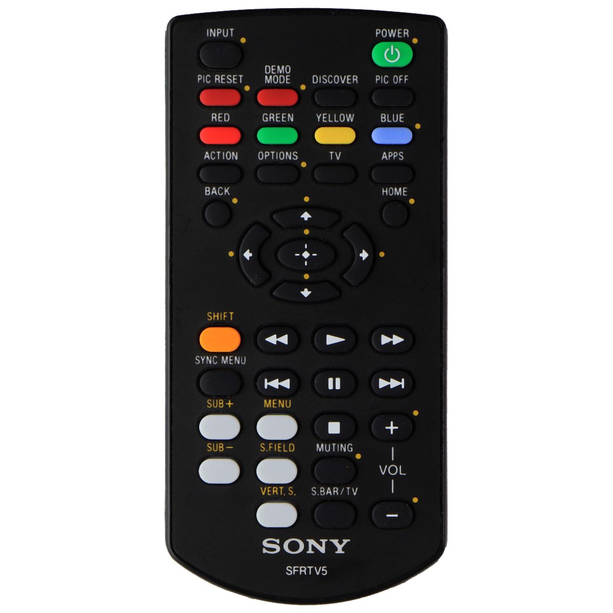 Sony OEM Remote Control (SFRTV5) for Select Sony TVs - Black TV, Video & Audio Accessories - Remote Controls Sony    - Simple Cell Bulk Wholesale Pricing - USA Seller