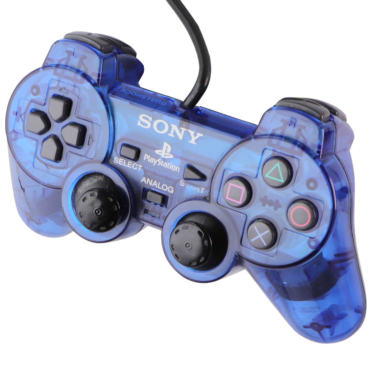 Sony PlayStation PS2 Dual Shock 2 Controller - Clear Blue (SCPH-10010) Gaming/Console - Controllers & Attachments Sony    - Simple Cell Bulk Wholesale Pricing - USA Seller