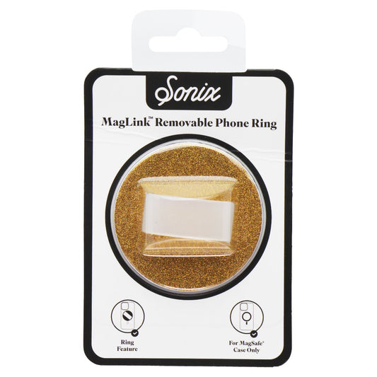 Sonix MagLink Removable Phone Ring - Glitter Gold Cell Phone - Other Accessories Sonix    - Simple Cell Bulk Wholesale Pricing - USA Seller