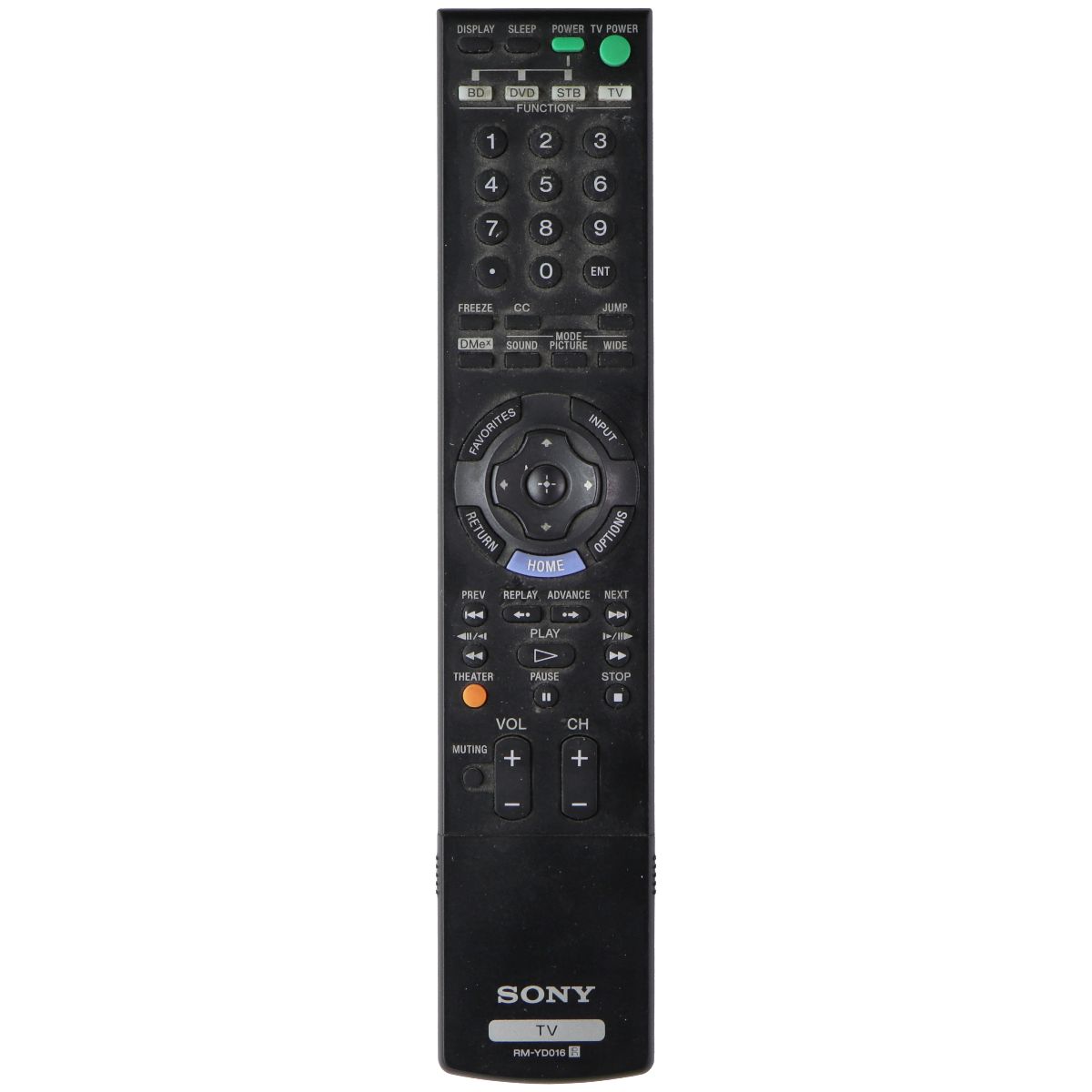 Sony Remote Control (RM-YD016) for Select Sony TVs - Black TV, Video & Audio Accessories - Remote Controls Sony - Simple Cell Bulk Wholesale Pricing - USA Seller