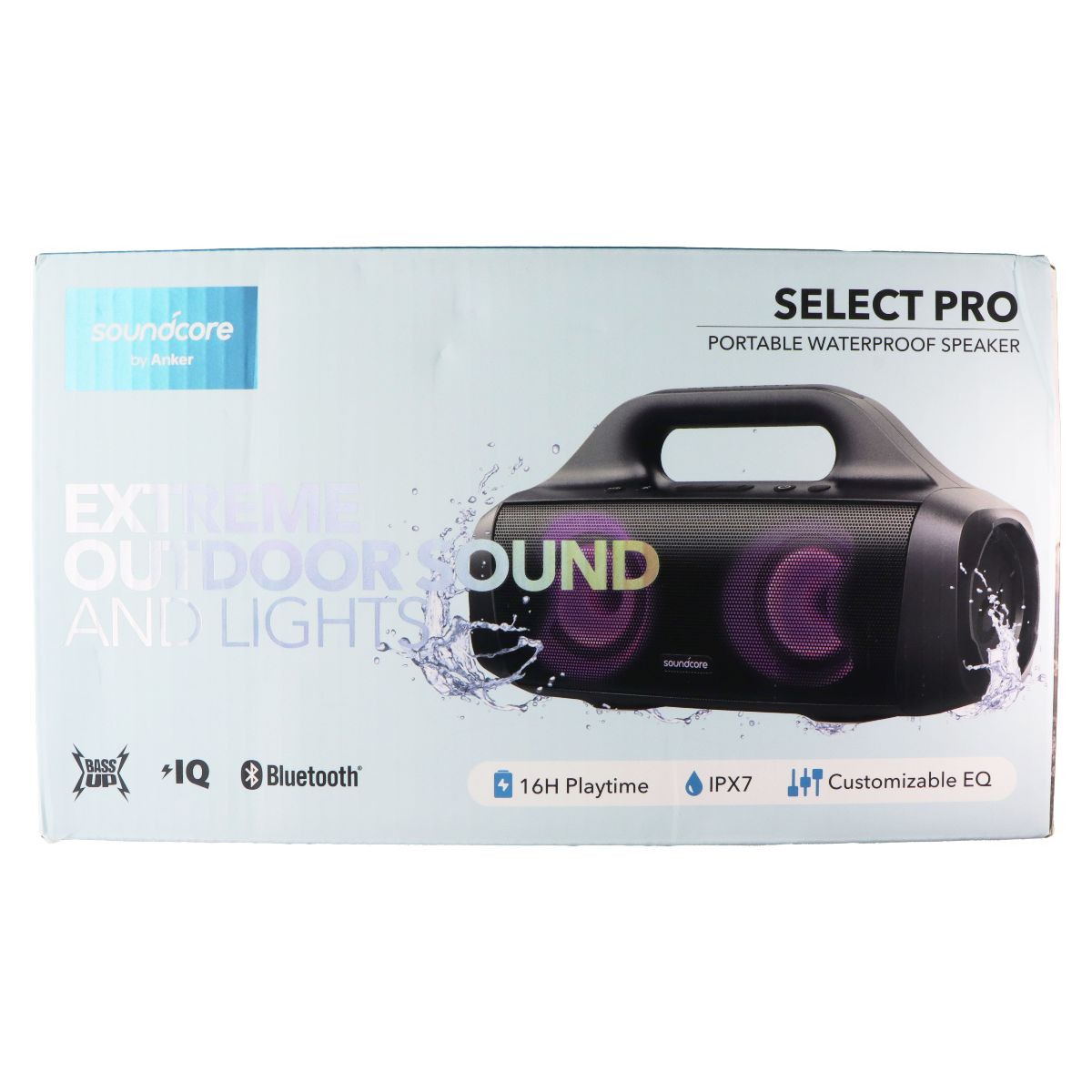 Soundcore by Anker Select Pro Portable IPX7 Waterproof Speaker - Black iPod, Audio Player Accessories - Audio Docks & Mini Speakers Soundcore - Simple Cell Bulk Wholesale Pricing - USA Seller