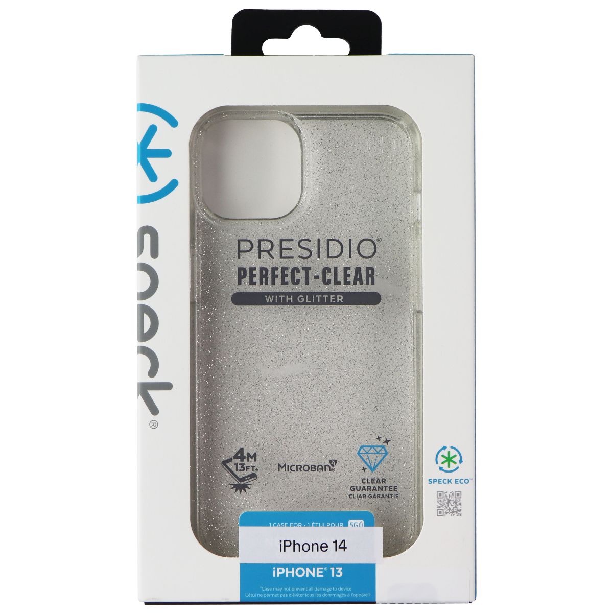 Speck Presidio Perfect-Clear Case for Apple iPhone 14 / iPhone 13 - Glitter Cell Phone - Cases, Covers & Skins Speck - Simple Cell Bulk Wholesale Pricing - USA Seller