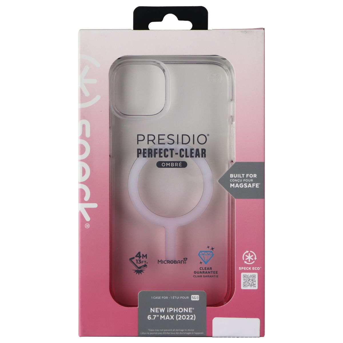 Speck Presidio Perfect-Clear Ombre Case for MagSafe for iPhone 14 Plus - Rose Cell Phone - Cases, Covers & Skins Speck - Simple Cell Bulk Wholesale Pricing - USA Seller