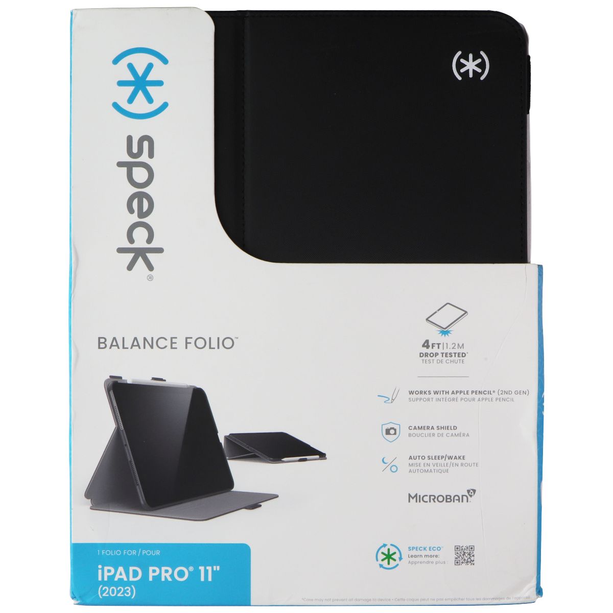 Speck Balance Folio for Apple iPad Pro 11-inch (2024) - Black iPad/Tablet Accessories - Cases, Covers, Keyboard Folios Speck    - Simple Cell Bulk Wholesale Pricing - USA Seller