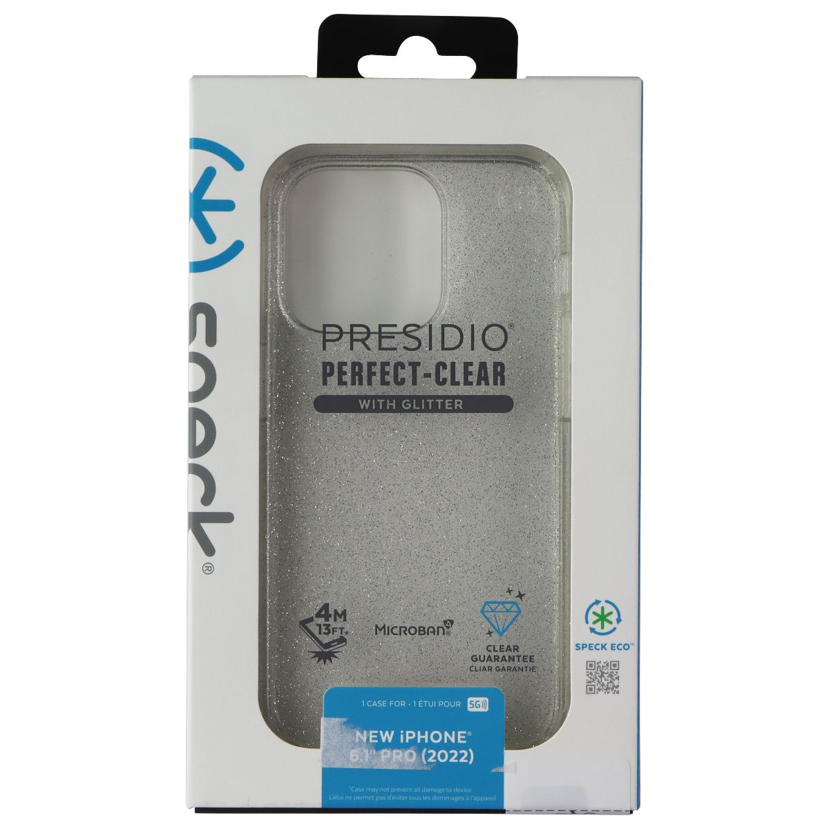 Speck Presidio Perfect-Clear Case for MagSafe for iPhone 14 Pro - Glitter Cell Phone - Cases, Covers & Skins Speck - Simple Cell Bulk Wholesale Pricing - USA Seller
