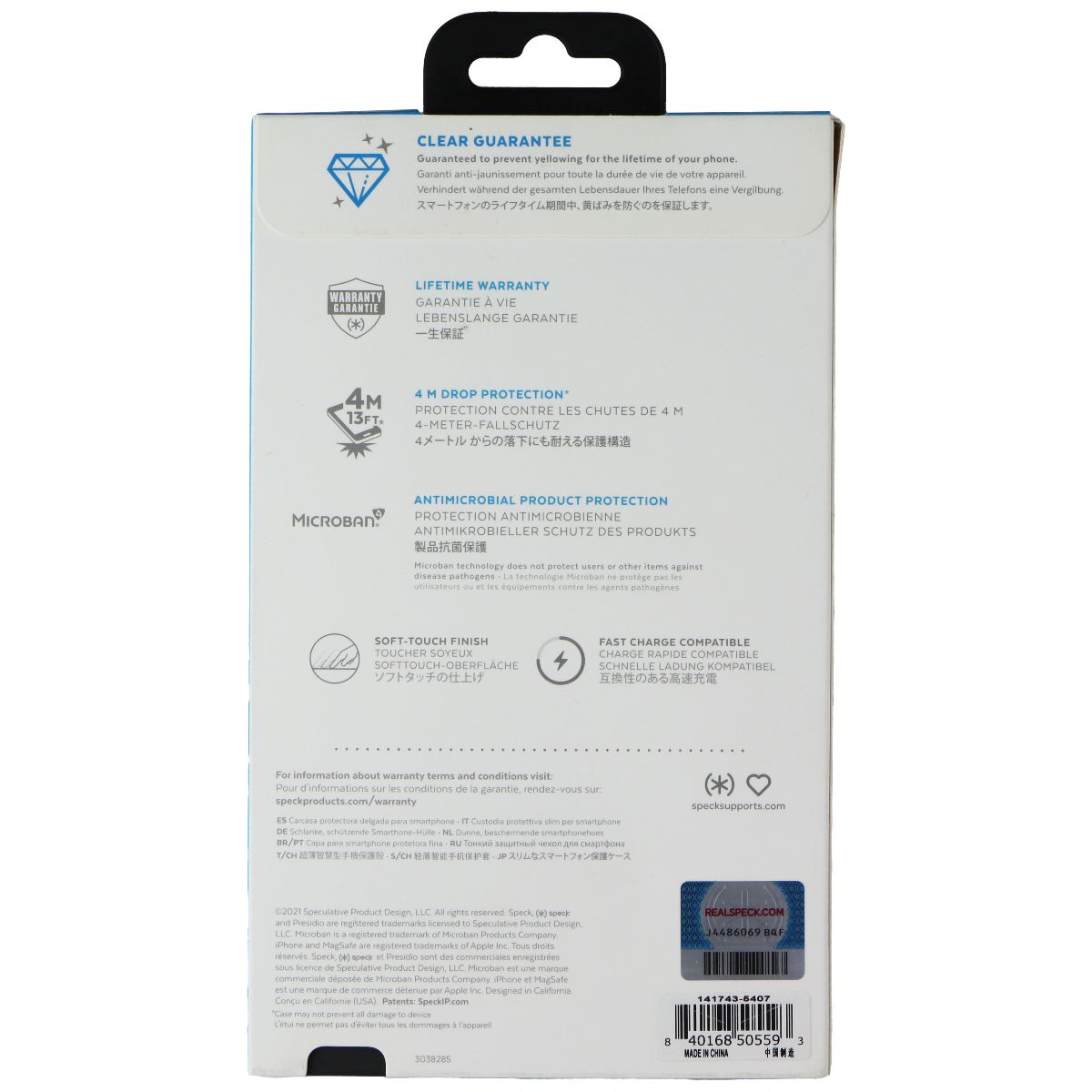 Speck Presidio Perfect-Mist Series Case for Apple iPhone 13 Pro Max - Obsidian Cell Phone - Cases, Covers & Skins Speck - Simple Cell Bulk Wholesale Pricing - USA Seller