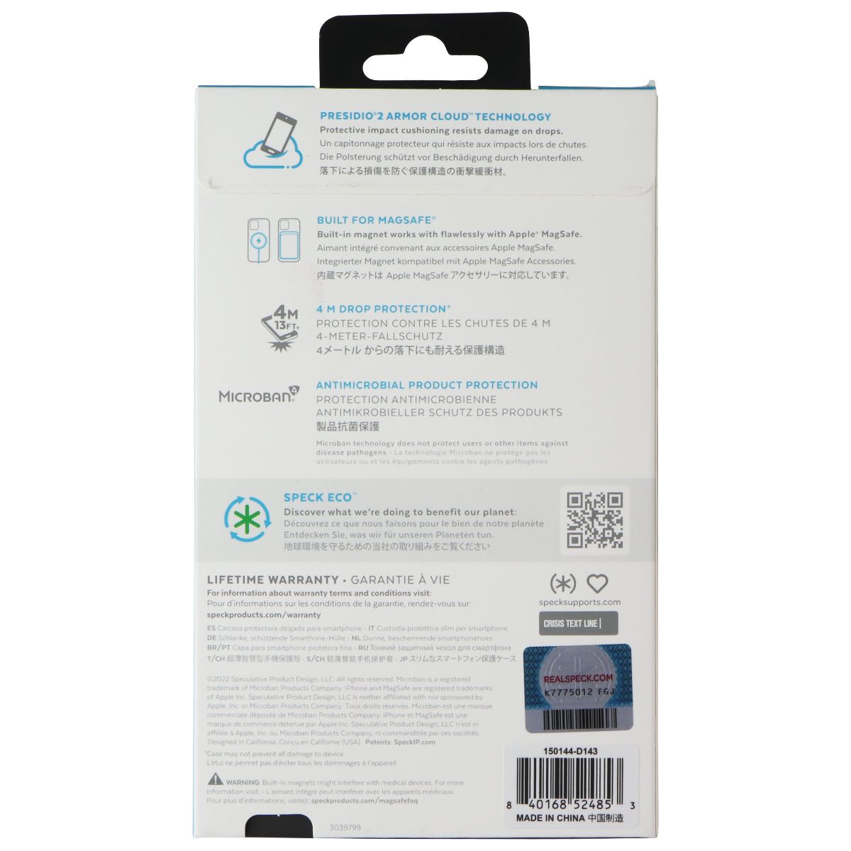 Speck Presidio2 Pro for MagSafe for Apple iPhone 14 Pro - Black / White Cell Phone - Cases, Covers & Skins Speck - Simple Cell Bulk Wholesale Pricing - USA Seller