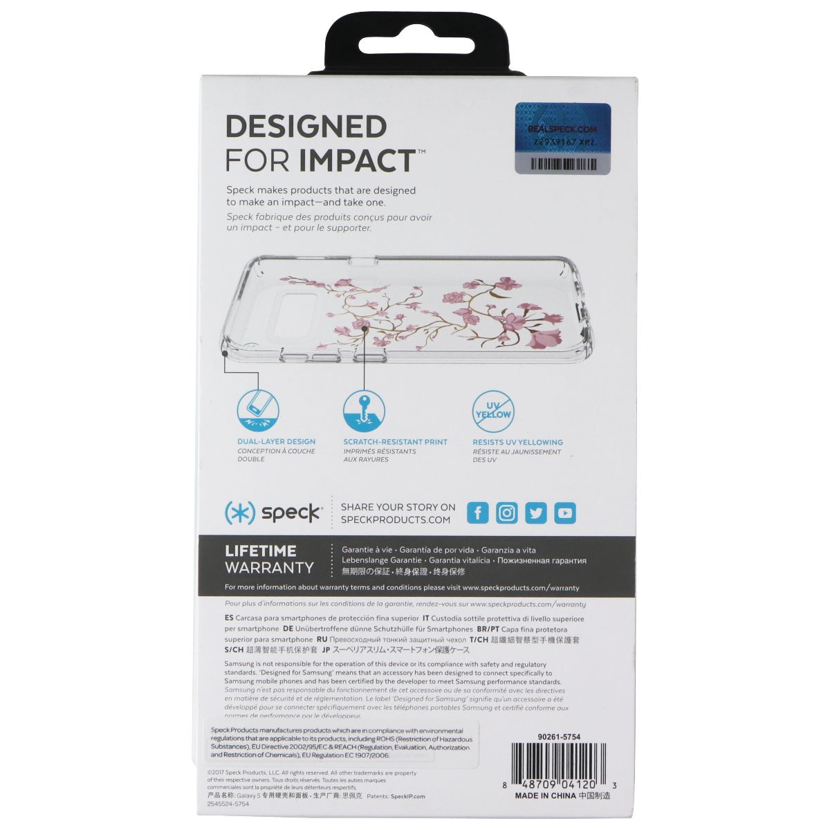 Speck Presidio CLEAR + PRINT Case for Samsung Galaxy (S8+) - Garden Blossoms