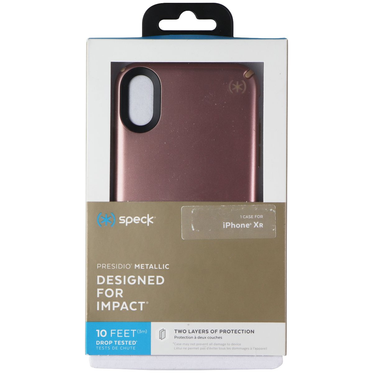 Speck Presidio Metallic Series Case for Apple iPhone XR - Rose Gold Cell Phone - Cases, Covers & Skins Speck - Simple Cell Bulk Wholesale Pricing - USA Seller