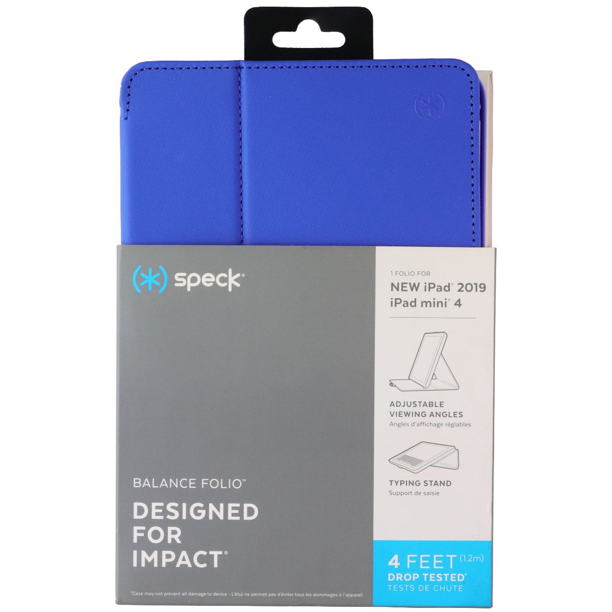Speck Balance Folio for iPad Mini 5/iPad Mini 4 - Blueberry Blue/Ash Gray