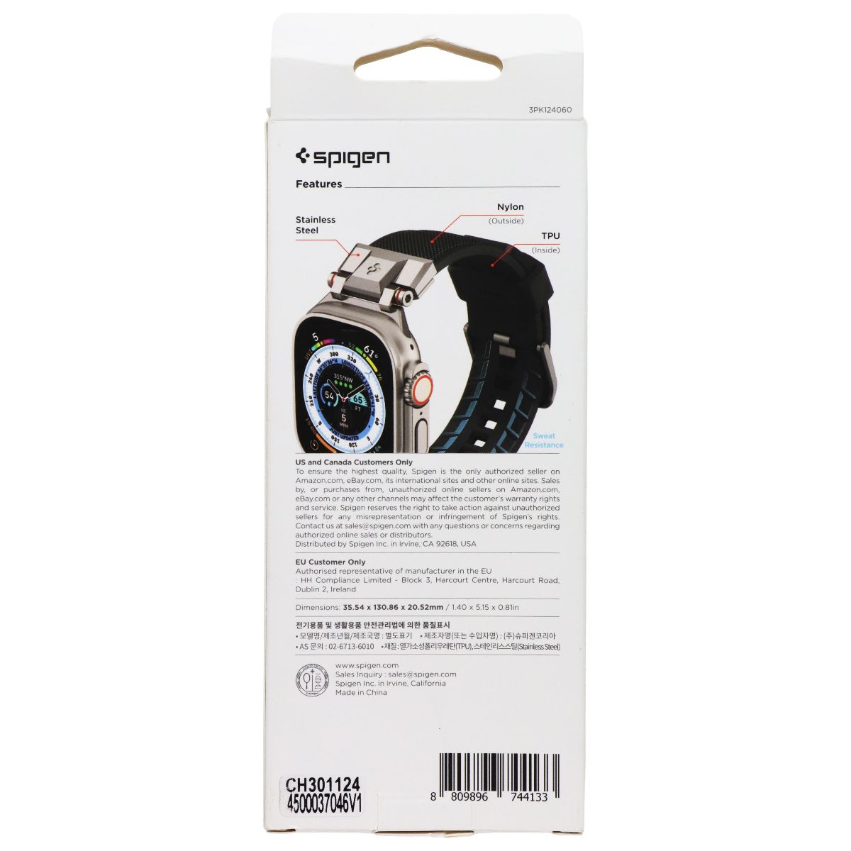 Spigen DuraPro Armor Watch Band for Apple Watch 49/46/45/44mm - Black