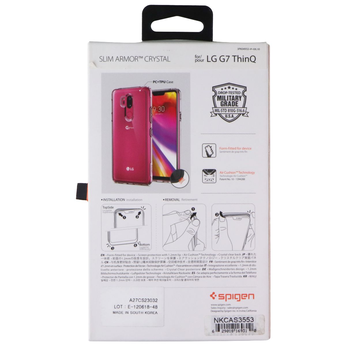 Spigen Slim Armor Crystal Case for LG G7 ThinQ / LG G7 One - Crystal Clear Cell Phone - Cases, Covers & Skins Spigen - Simple Cell Bulk Wholesale Pricing - USA Seller