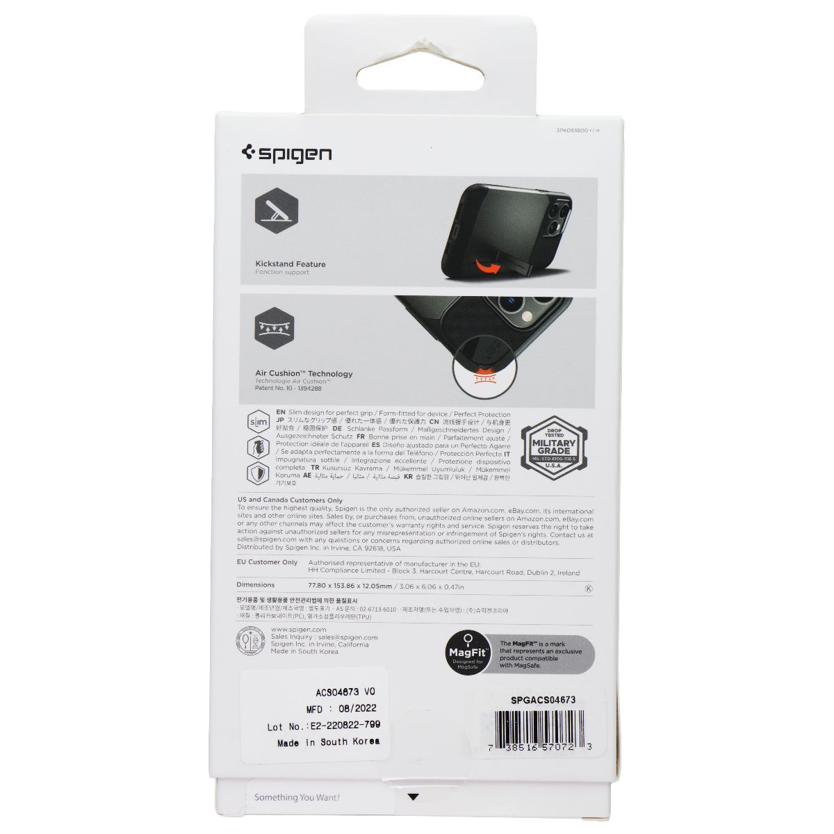 Spigen Slim Armor Case for MagSafe for Apple iPhone 14 Pro - Gunmetal / Black Cell Phone - Cases, Covers & Skins Spigen    - Simple Cell Bulk Wholesale Pricing - USA Seller