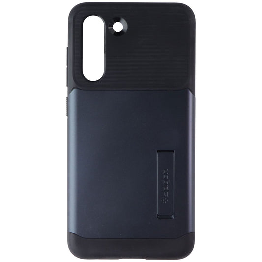 Spigen Slim Armor Case with Kickstand for Samsung Galaxy S21 FE - Metal Slate Cell Phone - Cases, Covers & Skins Spigen - Simple Cell Bulk Wholesale Pricing - USA Seller