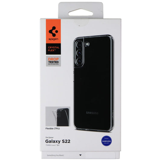Spigen Crystal Flex Series Case for Samsung Galaxy S22 - Clear Cell Phone - Cases, Covers & Skins Spigen    - Simple Cell Bulk Wholesale Pricing - USA Seller