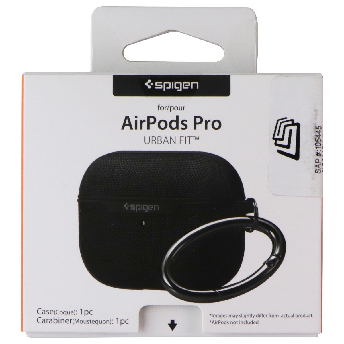Spigen Urban Fit Series Case with Carabiner for Airpods Pro (2019) - Black iPod, Audio Player Accessories - Cases, Covers & Skins Spigen - Simple Cell Bulk Wholesale Pricing - USA Seller