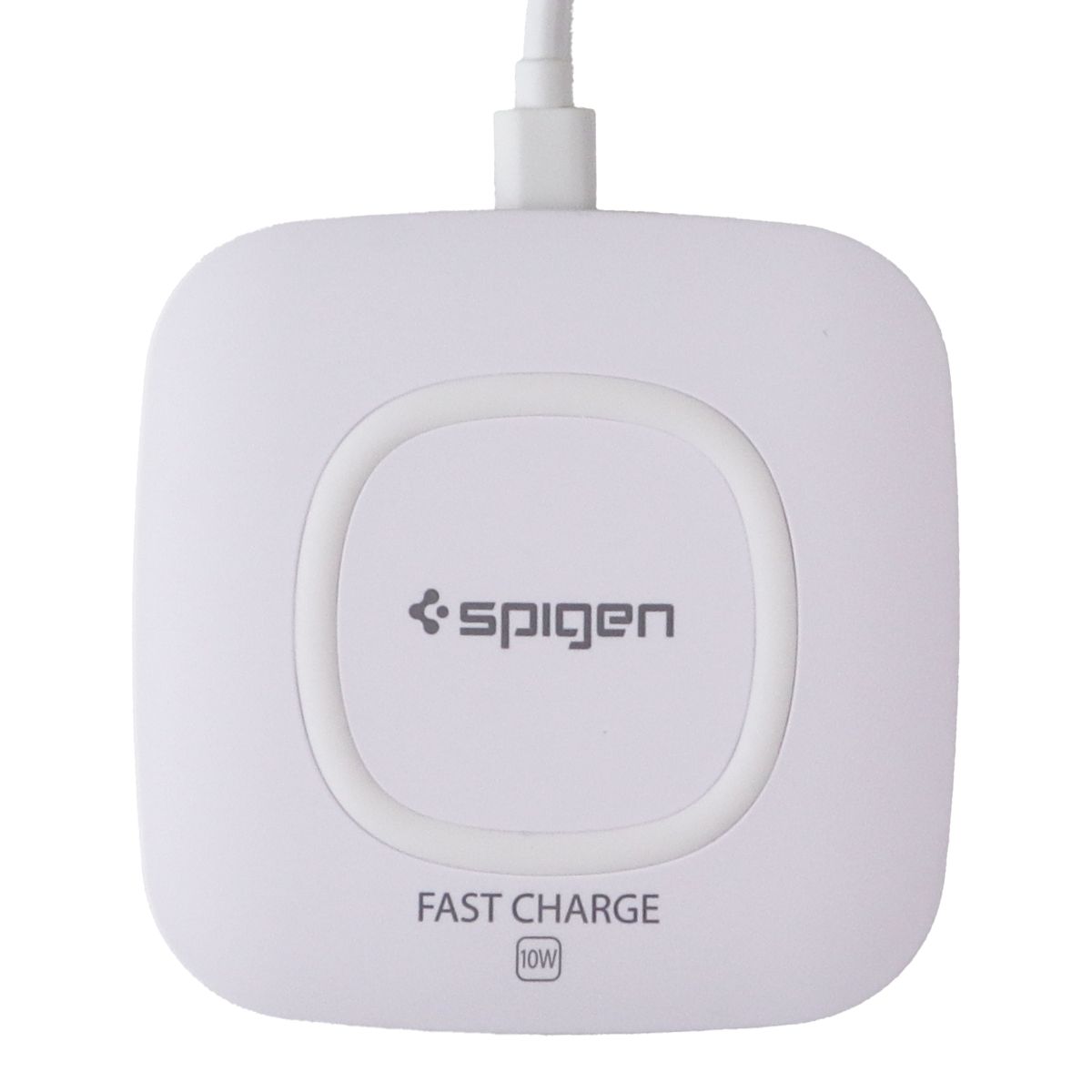 Spigen Essential (9V/1A) Qi Fast Charge Wireless Charger Pad - White Cell Phone - Chargers & Cradles Spigen - Simple Cell Bulk Wholesale Pricing - USA Seller