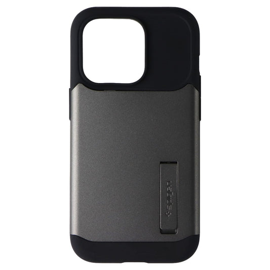 Spigen Slim Armor Series Case with Kickstand for Apple iPhone 14 Pro - Gunmetal Cell Phone - Cases, Covers & Skins Spigen - Simple Cell Bulk Wholesale Pricing - USA Seller