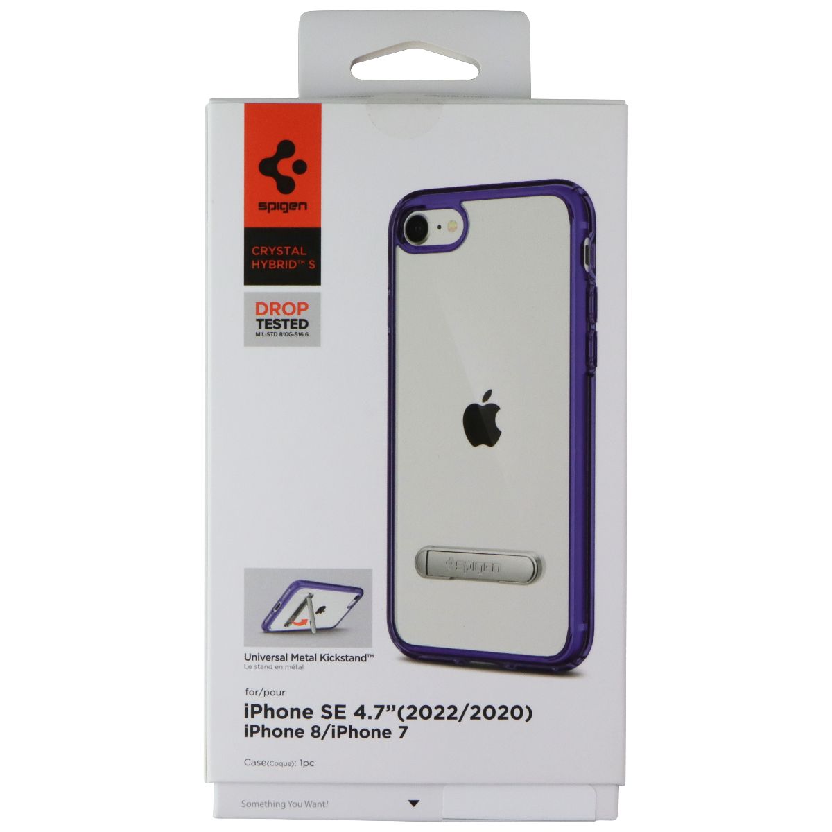 Spigen Crystal Hybrid S Case for iPhone SE (3rd/2nd Gen)/8/7 - Clear/Blue Cell Phone - Cases, Covers & Skins Spigen - Simple Cell Bulk Wholesale Pricing - USA Seller