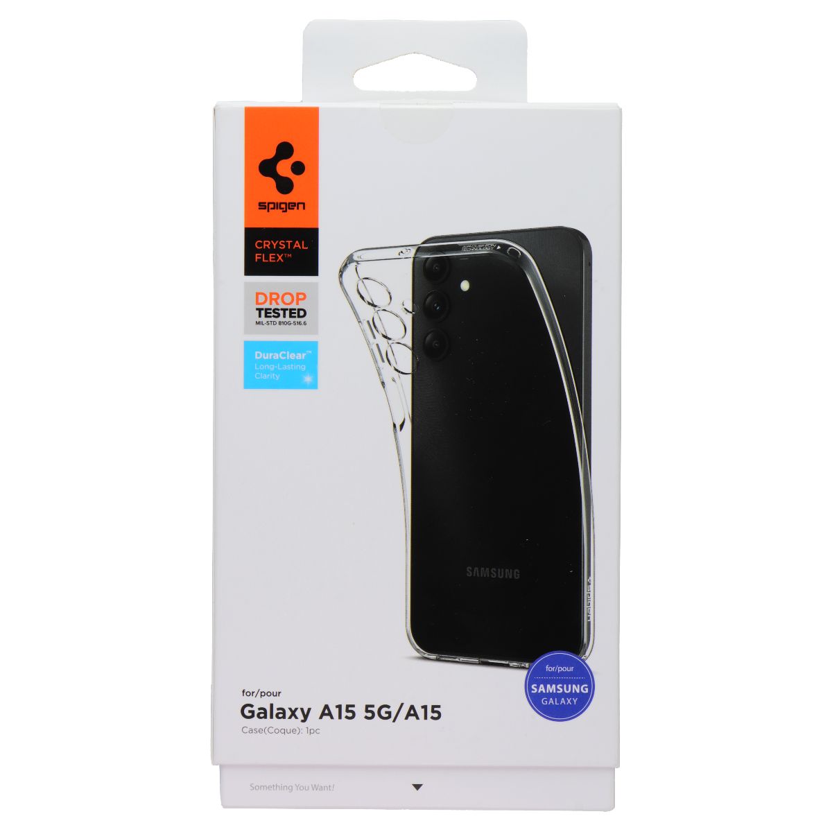 Spigen Crystal Flex Case for Samsung Galaxy A15 5G/A15 - Clear Cell Phone - Cases, Covers & Skins Spigen - Simple Cell Bulk Wholesale Pricing - USA Seller