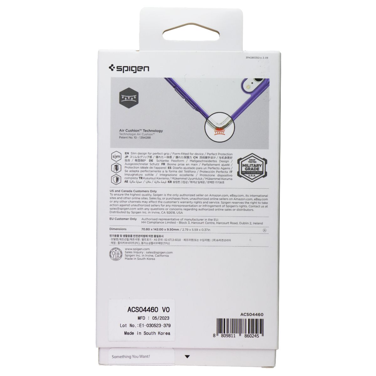 Spigen Crystal Hybrid S Case for Apple iPhone SE (2020-22) / 8 / 7 - Purple Cell Phone - Cases, Covers & Skins Spigen - Simple Cell Bulk Wholesale Pricing - USA Seller