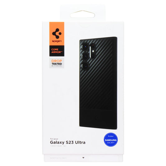 Spigen Core Armor Series Case for Samsung Galaxy S23 Ultra - Black Cell Phone - Cases, Covers & Skins Spigen    - Simple Cell Bulk Wholesale Pricing - USA Seller