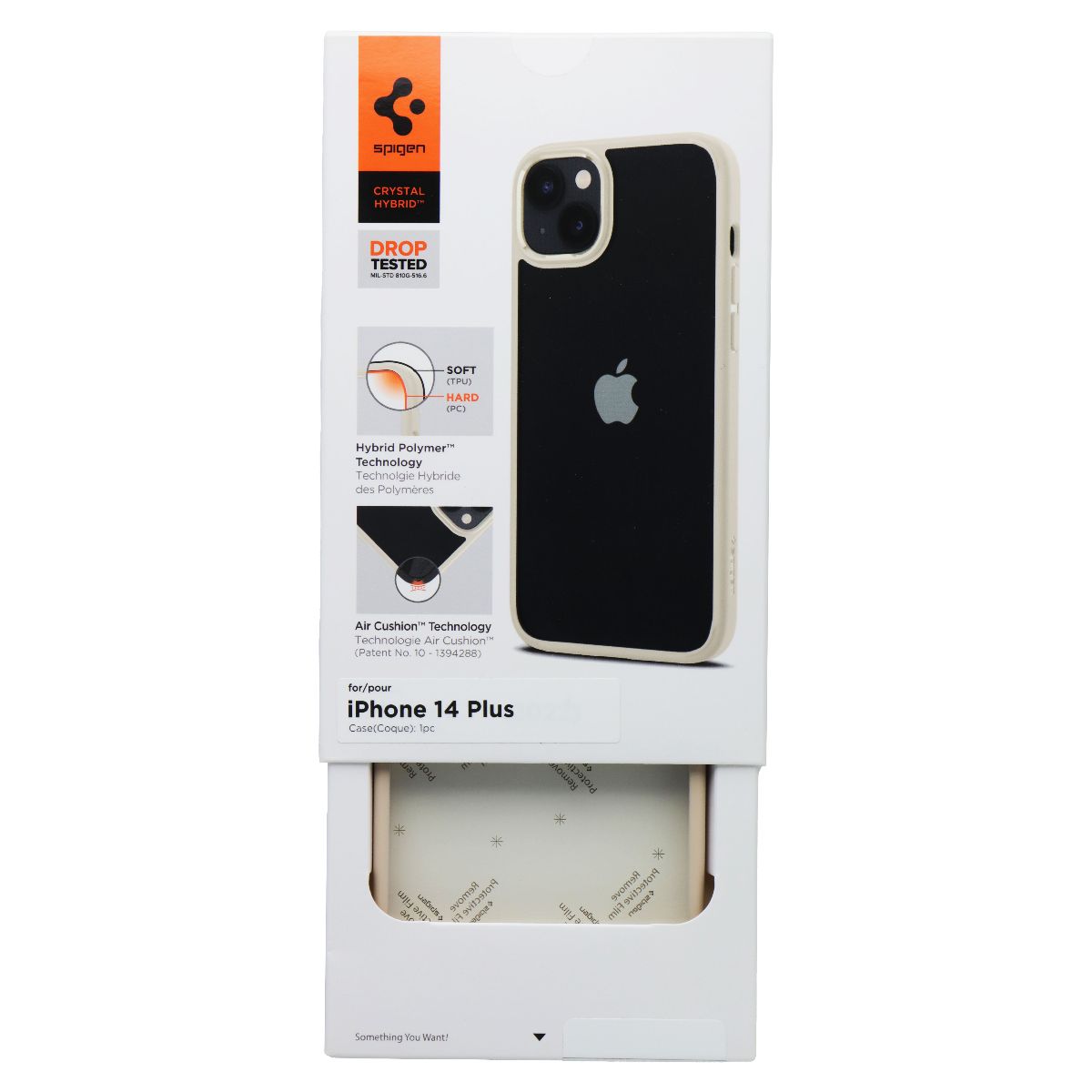 Spigen Crystal Hybrid Series Case for Apple iPhone 14 Plus - Clear / Sand Beige