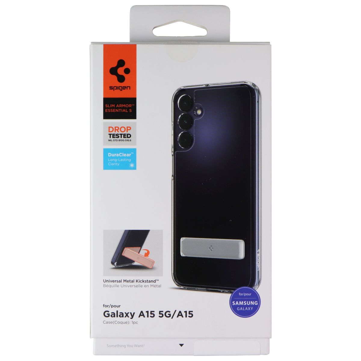 Spigen Slim Armor Essential S Case for Galaxy A15 5G/A15 - Crystal Clear Cell Phone - Cases, Covers & Skins Spigen - Simple Cell Bulk Wholesale Pricing - USA Seller