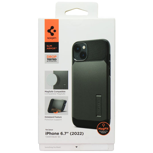 Spigen Slim Armor Case for MagSafe for Apple iPhone 14 Plus - Gunmetal/Black Cell Phone - Cases, Covers & Skins Spigen    - Simple Cell Bulk Wholesale Pricing - USA Seller