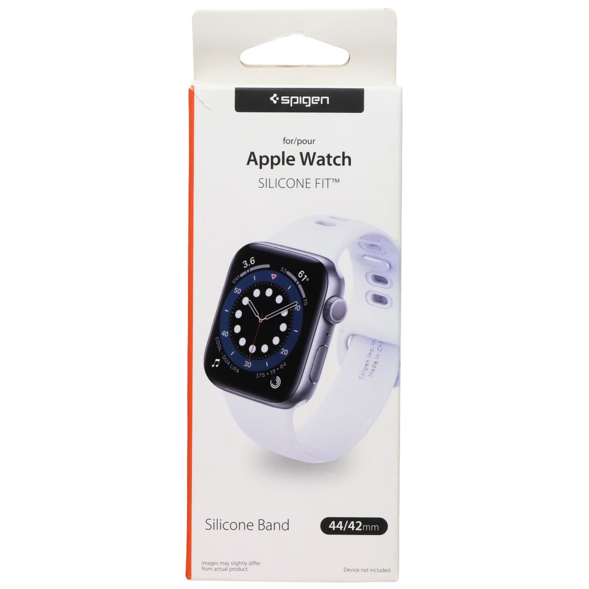 Spigen Silicone Fit Band for Apple Watch (44/42mm, Large Case Sizes) - White