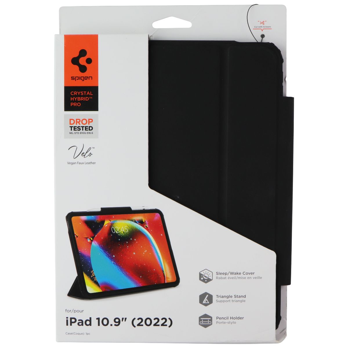 Spigen Crystal Hybrid Pro Case for Apple iPad 10th Gen - Black iPad/Tablet Accessories - Cases, Covers, Keyboard Folios Spigen    - Simple Cell Bulk Wholesale Pricing - USA Seller