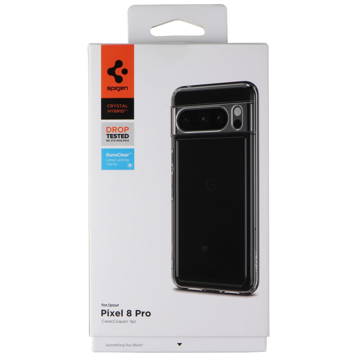 Spigen Crystal Hybrid Series Case for Google Pixel 8 Pro - Clear Cell Phone - Cases, Covers & Skins Spigen - Simple Cell Bulk Wholesale Pricing - USA Seller
