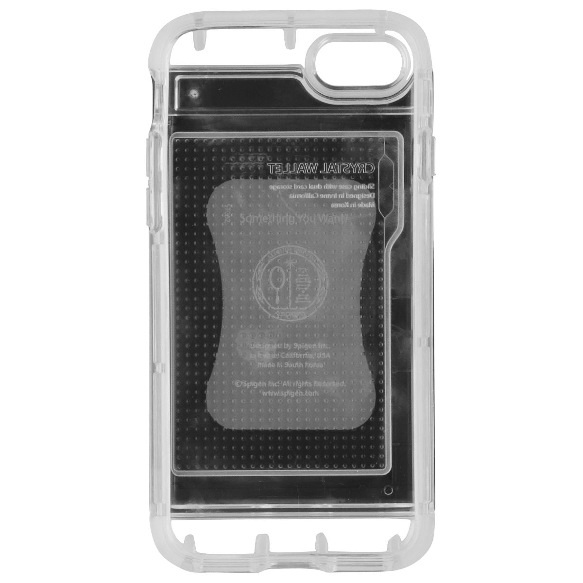 Spigen Crystal Wallet Case for Apple iPhone 8/7 - Black Cell Phone - Cases, Covers & Skins Spigen - Simple Cell Bulk Wholesale Pricing - USA Seller