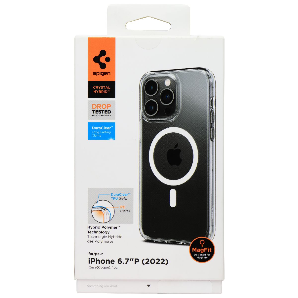 Spigen Crystal Hybrid MagFit Case for iPhone 14 Pro Max - Frost Clear Cell Phone - Cases, Covers & Skins Spigen - Simple Cell Bulk Wholesale Pricing - USA Seller