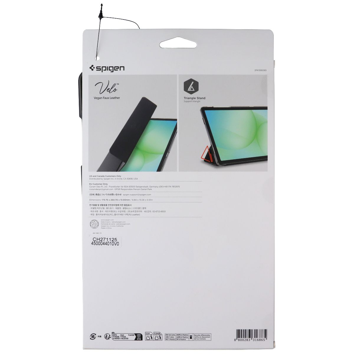 Spigen Smart Fold Velo Cover for Galaxy Tab A11 Plus / A9 Plus - Black