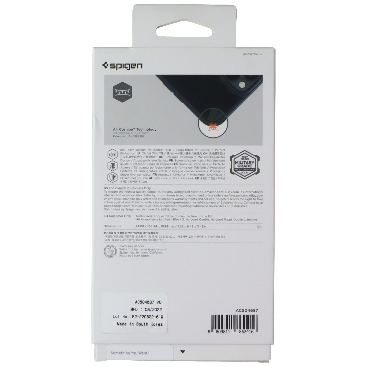 Spigen Crystal Hybrid Series Case for Apple iPhone 14 Plus - Clear/Navy Blue