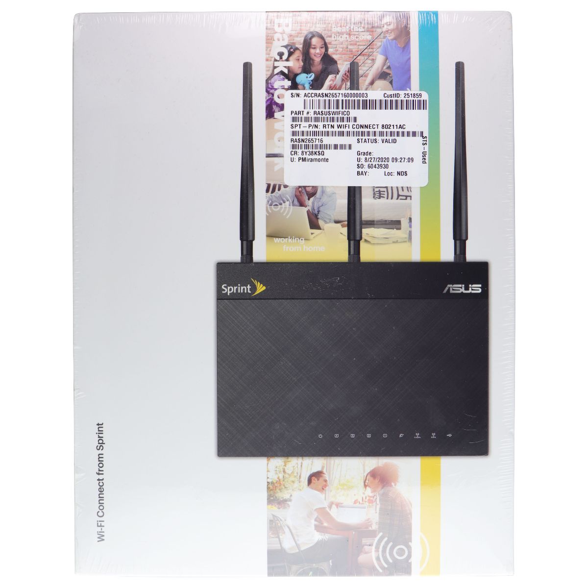 Sprint Asus Wi-Fi Connect Router - Black Networking - Wireless Wi-Fi Routers Sprint - Simple Cell Bulk Wholesale Pricing - USA Seller