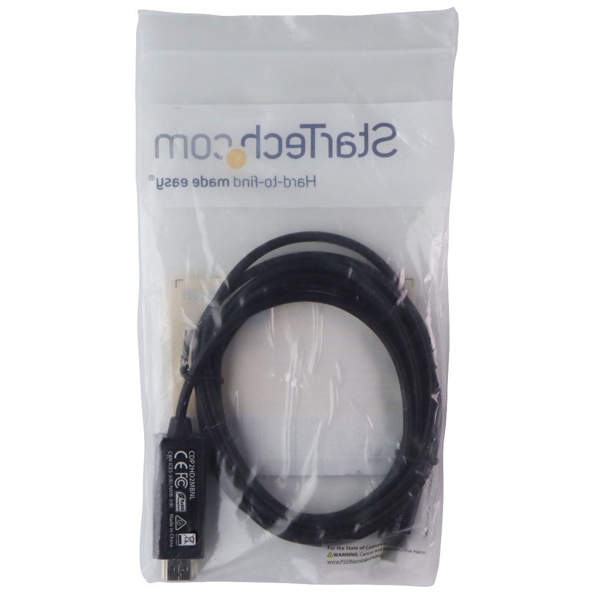 StarTech 6.6 Foot USB-C to HDMI (4k 60Hz) Adapter Cable - Black (CDP2HD2MBNL) Computer/Network - Monitor/AV Cables & Adapters StarTech - Simple Cell Bulk Wholesale Pricing - USA Seller