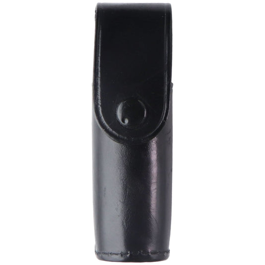 Stallion Leather Single Utility Holder Belt Pouch - Black / Black Button Other Sporting Goods Stallion Leather - Simple Cell Bulk Wholesale Pricing - USA Seller