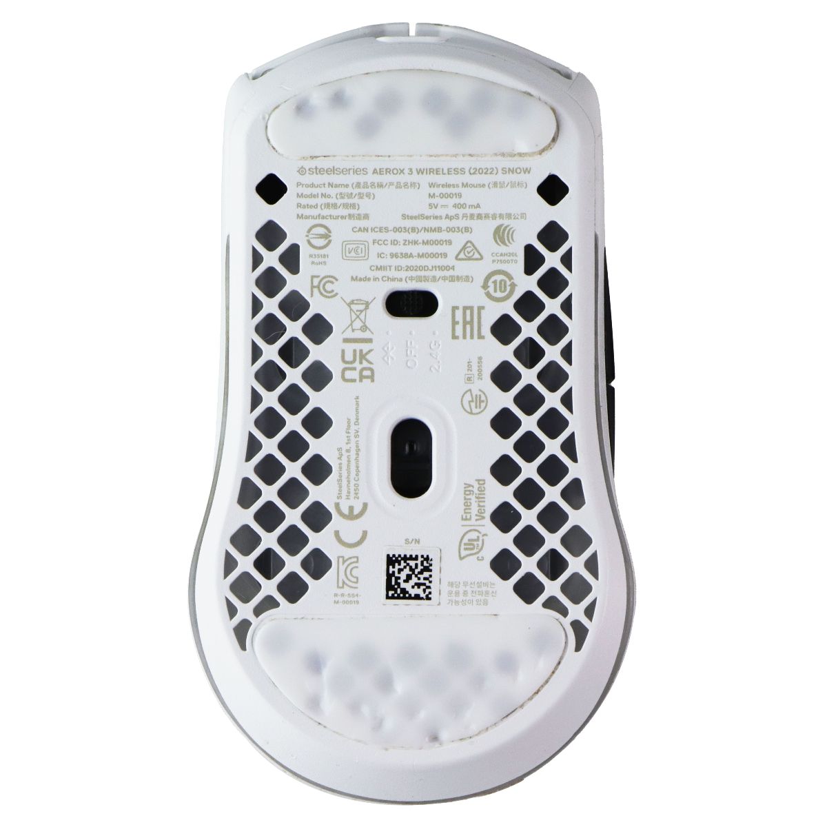 SteelSeries Aerox 3 Wireless RGB Gaming Mouse - Snow White (M-00019)