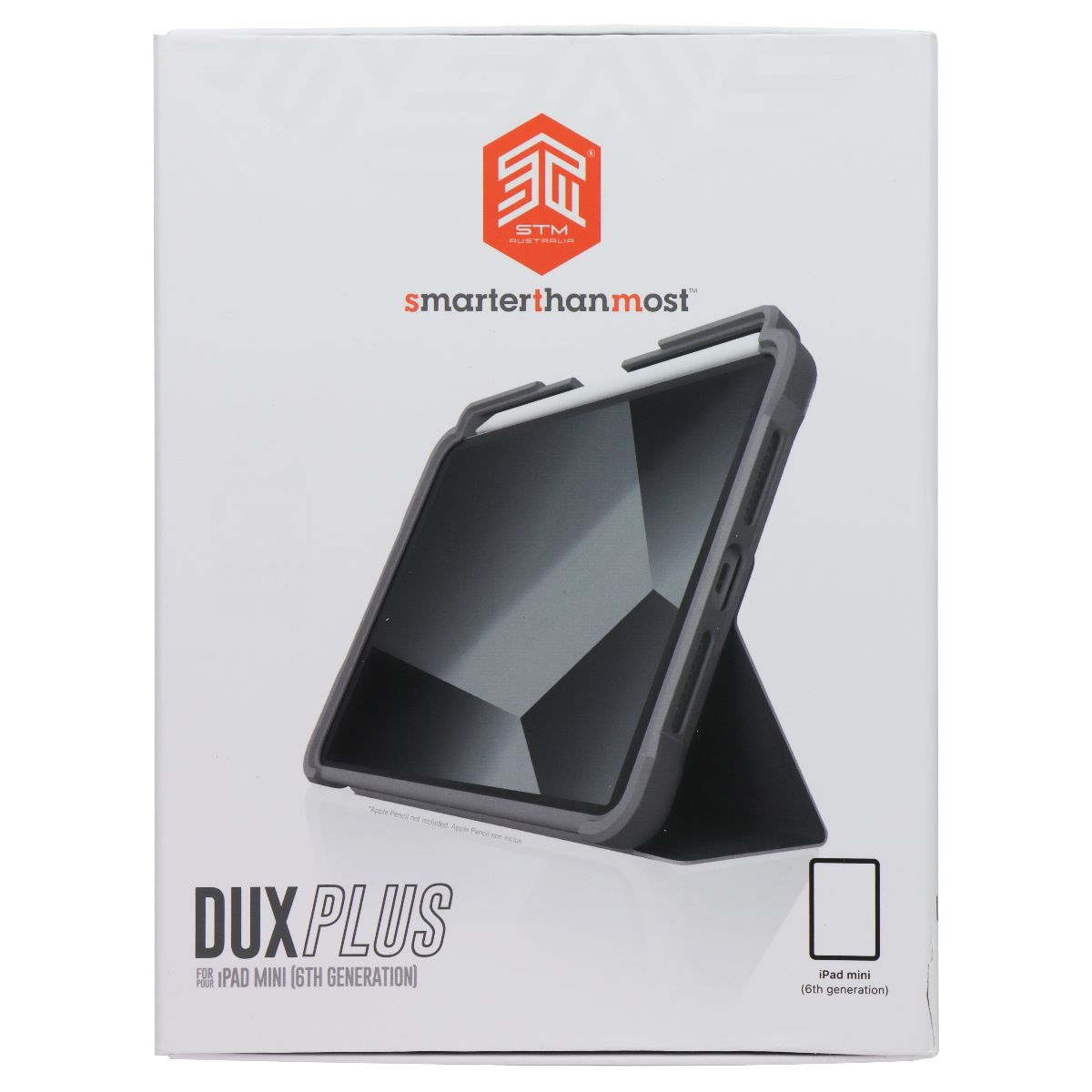 STM Dux Plus Rugged Case/Stand for Apple iPad Mini (6th Gen) - Black/Clear iPad/Tablet Accessories - Cases, Covers, Keyboard Folios STM - Simple Cell Bulk Wholesale Pricing - USA Seller
