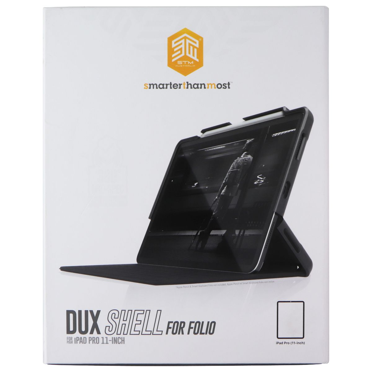 STM Dux Shell Folio Case for Apple iPad Pro 11-inch (2018) - Black iPad/Tablet Accessories - Cases, Covers, Keyboard Folios STM - Simple Cell Bulk Wholesale Pricing - USA Seller
