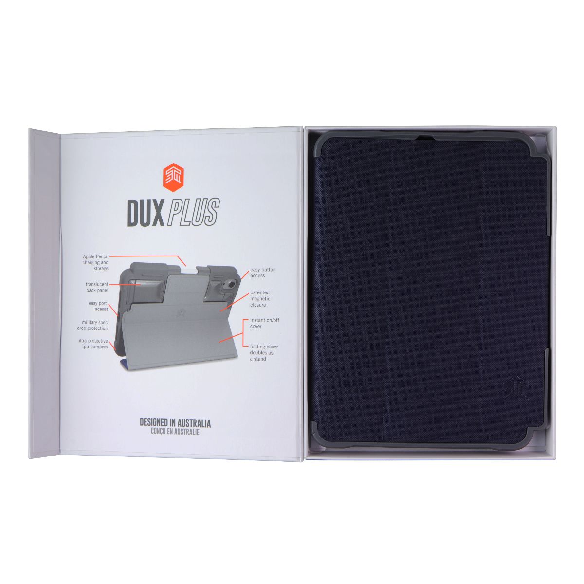 STM Dux Plus Series Case for Apple iPad mini (6th Gen) - Black/Gray iPad/Tablet Accessories - Cases, Covers, Keyboard Folios STM Australia - Simple Cell Bulk Wholesale Pricing - USA Seller