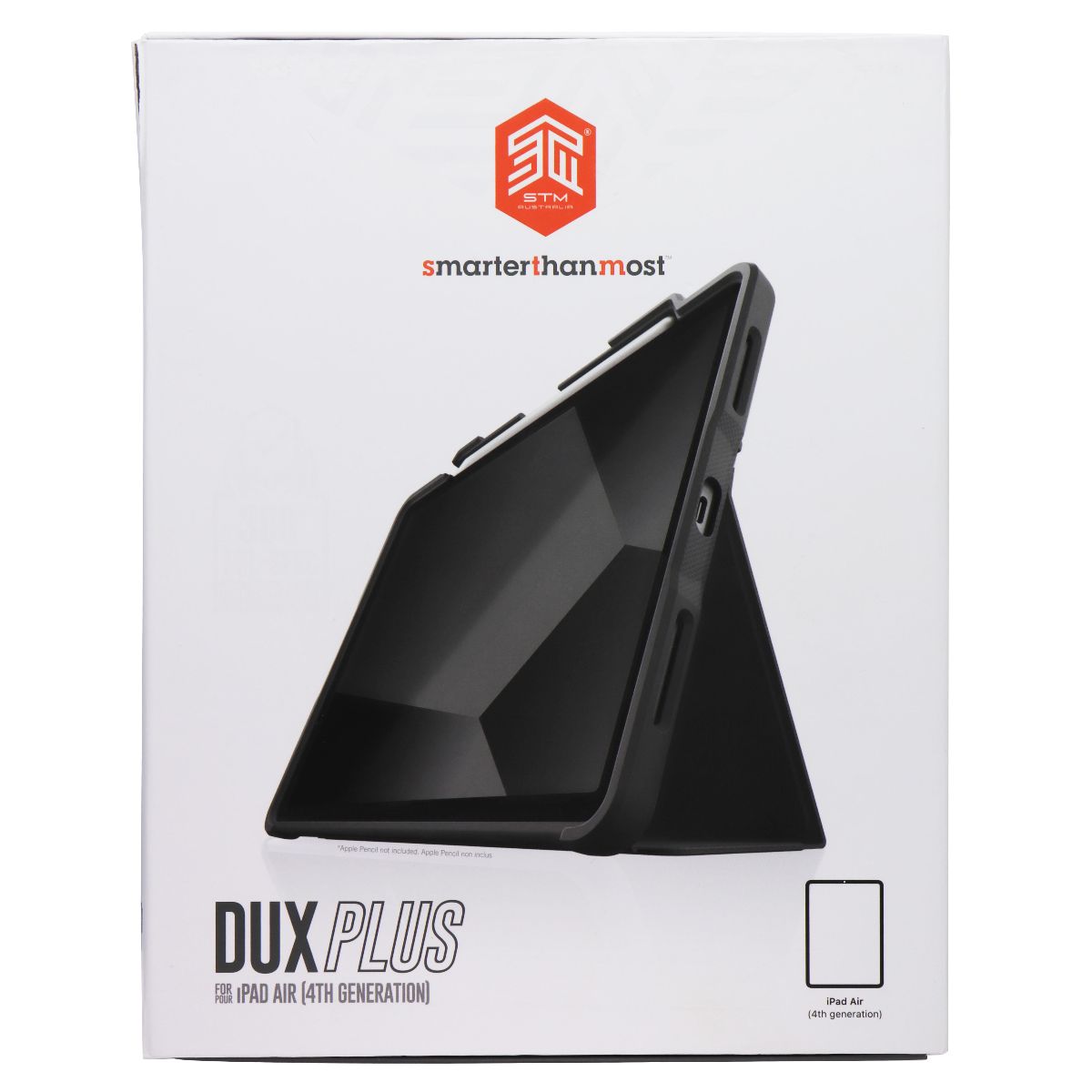 STM Dux Plus Folio Case for Apple iPad Air 5th/4th/M2 6th Gen (2024) - Black iPad/Tablet Accessories - Cases, Covers, Keyboard Folios STM - Simple Cell Bulk Wholesale Pricing - USA Seller
